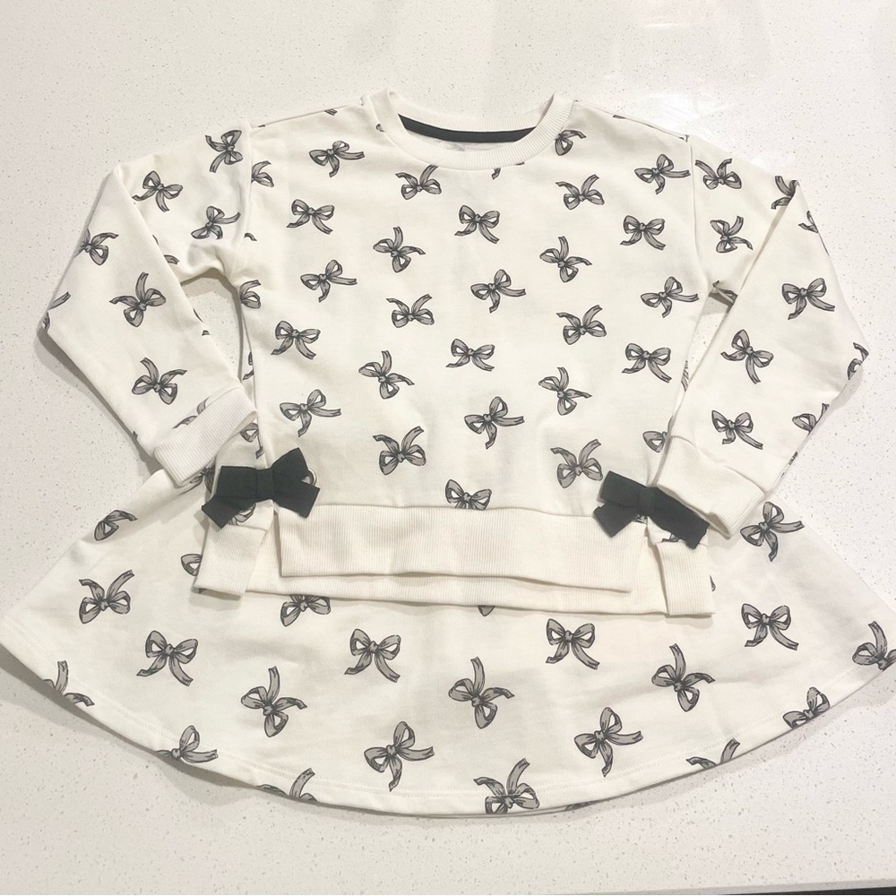 Rachel Zoe Cream Bow Print Top and Skirt Set